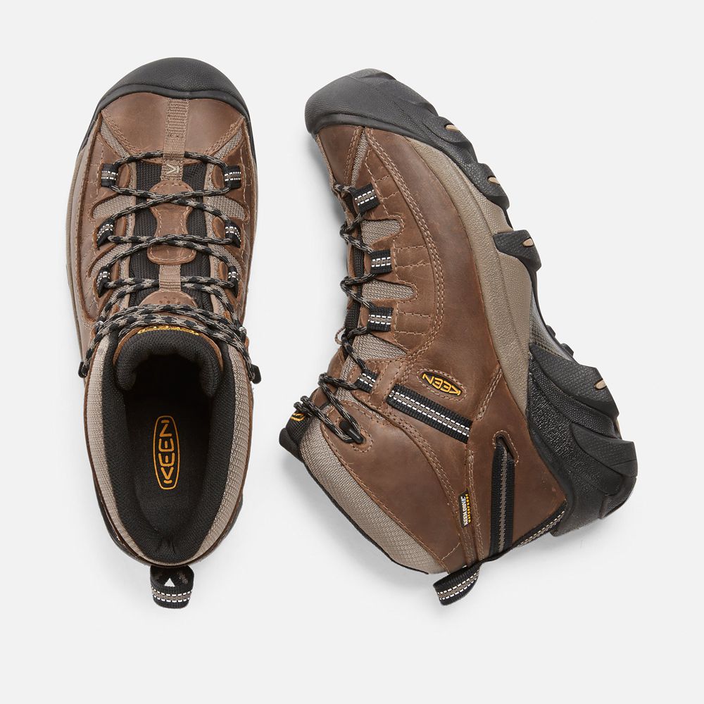 Bottes de Randonnée Keen Homme Marron/Noir | Targhee Ii Waterproof Mid | CZSPN-1408